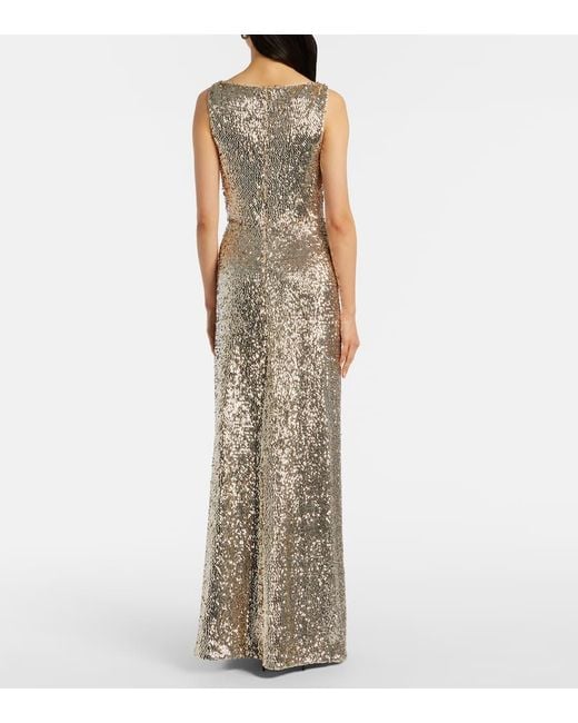 Jonathan Simkhai White Felicity Draped Sequined Gown