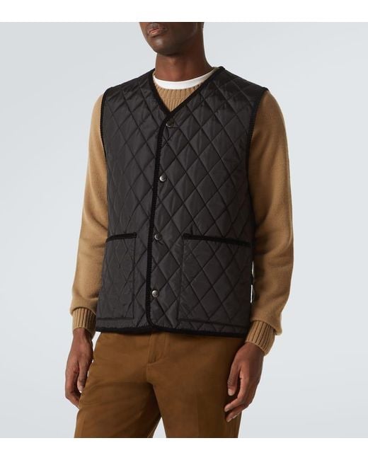 Gilet Tiverton di Burberry in Black da Uomo