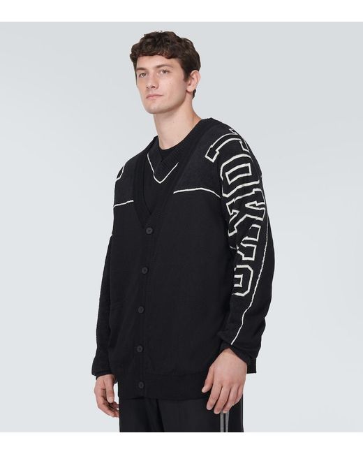 Y-3 Black Logo Cardigan for men