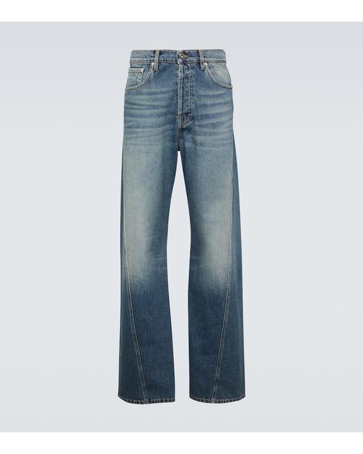 Lanvin Blue Twisted Straight Jeans for men