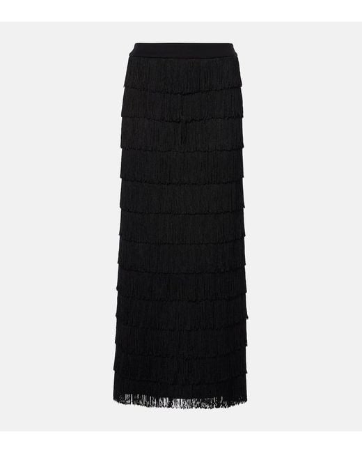 Dorothee Schumacher Black Emotional Essence Fringed Maxi Skirt