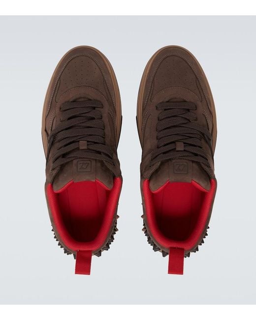 Christian Louboutin Brown Astroloubi Leather Sneakers for men