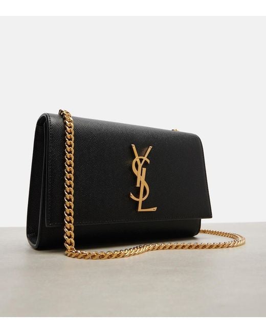 Saint Laurent Black Kate Monogram Small Leather Shoulder Bag