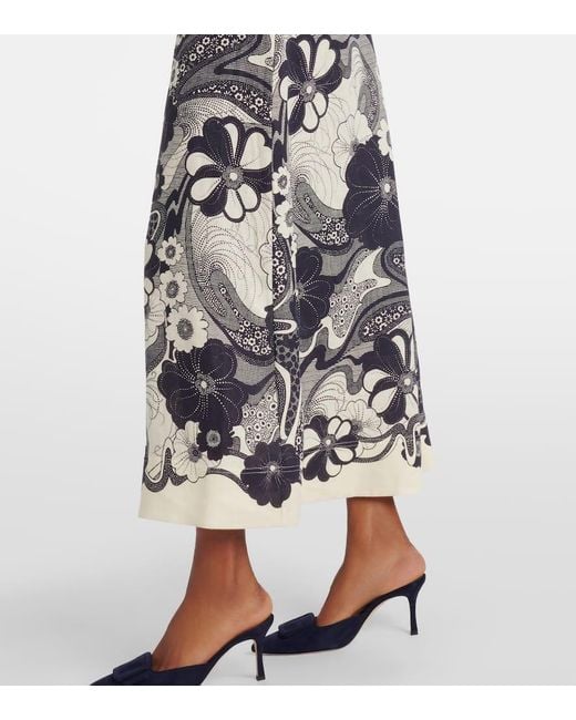 ALÉMAIS White Mickey Printed Linen Shirt Dress