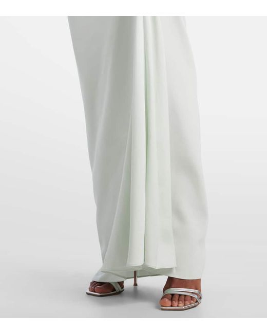 Christopher Esber White Fusion Ruched Gown