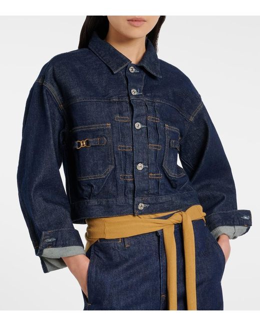 Citizens of Humanity Blue Alma Cropped Denim Jacket