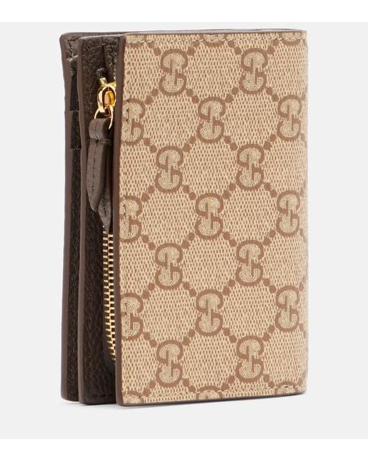 Gucci Brown Gg Marmont Small Leather Wallet
