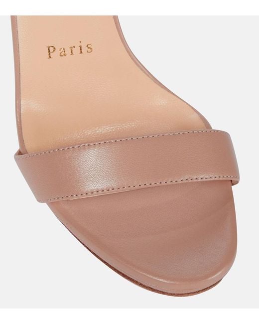 Christian Louboutin Pink Loubi Queen 120 Leather Sandals