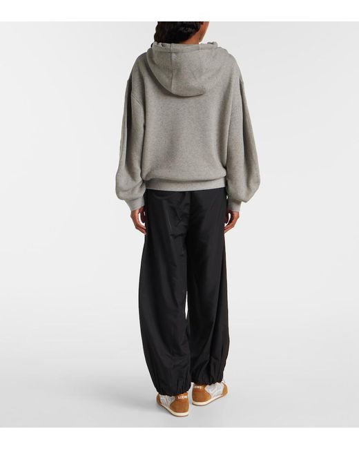 Loewe Gray Flamenco Cotton And Cashmere Hoodie