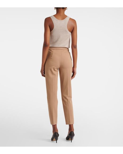 Max Mara Natural Pegno Jersey Slim Pants