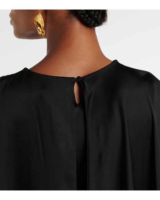 Jonathan Simkhai Black Izel Satin Gown