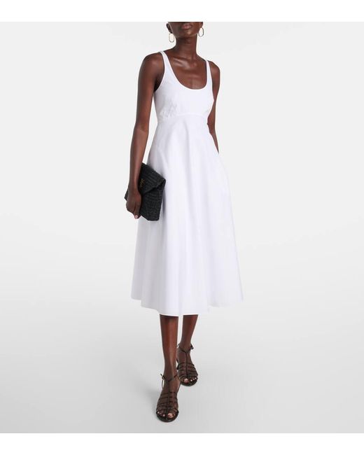 Vestido Midi Poplin Power En Mezcla De Algodon Dorothee Schumacher de color White