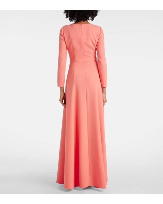 Carolina Herrera Pink Robe Aus Crepe