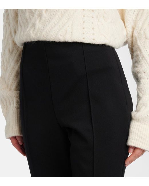 Saint Laurent Black Jersey Stirrup Leggings