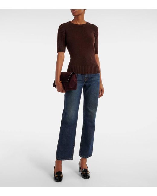 Jeans Rectos Abigail De Tiro Alto Khaite de color Blue