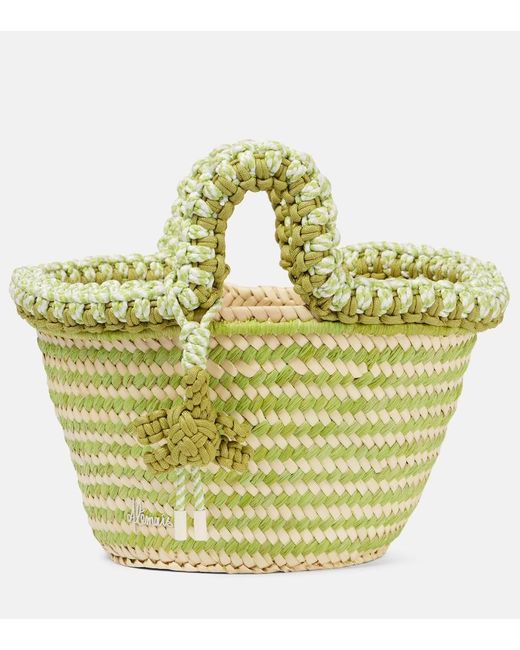 ALÉMAIS Metallic Tote Dee Dee Small Aus Raffiabast
