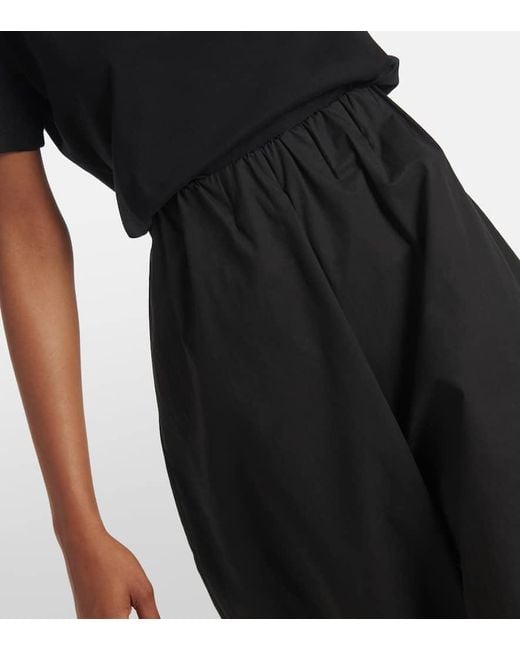 FFORME Black Dayne Cotton Wide-Leg Pants