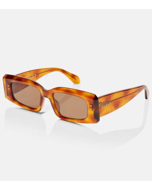 Alaïa Brown Absolu Rectangular Sunglasses