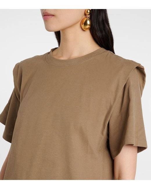 Isabel Marant Natural T-Shirt Aus Baumwoll-Jersey