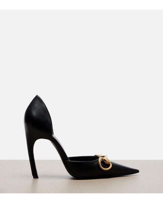 Gucci Black Boulevard Horsebit Leather Pumps