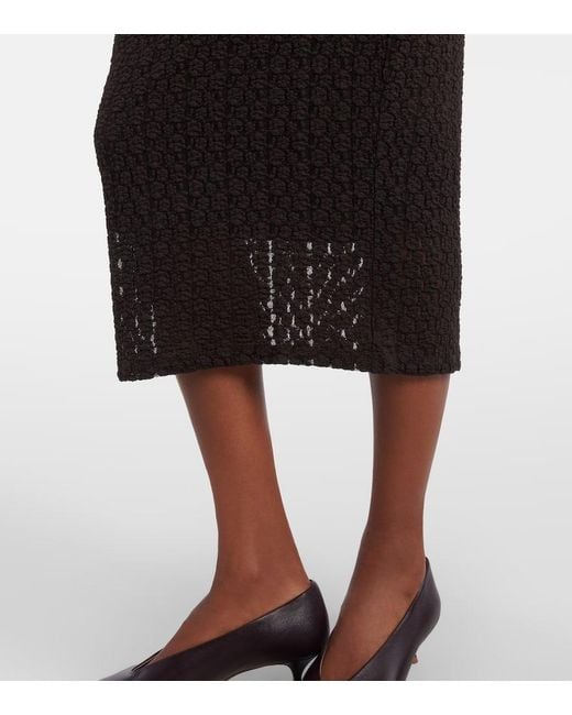 Velvet Black Mia Lace Midi Skirt