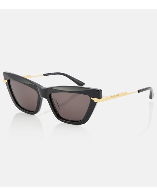 Bottega Veneta Brown Angle Cat-Eye Sunglasses