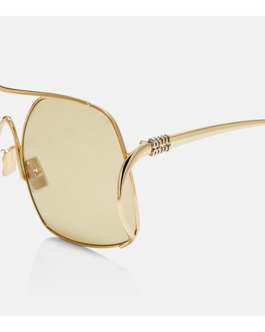 Miu Miu Natural Miu Ombre Square Sunglasses