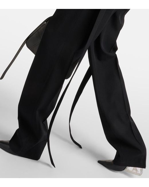 Jean Paul Gaultier Black Wool Straight Pants