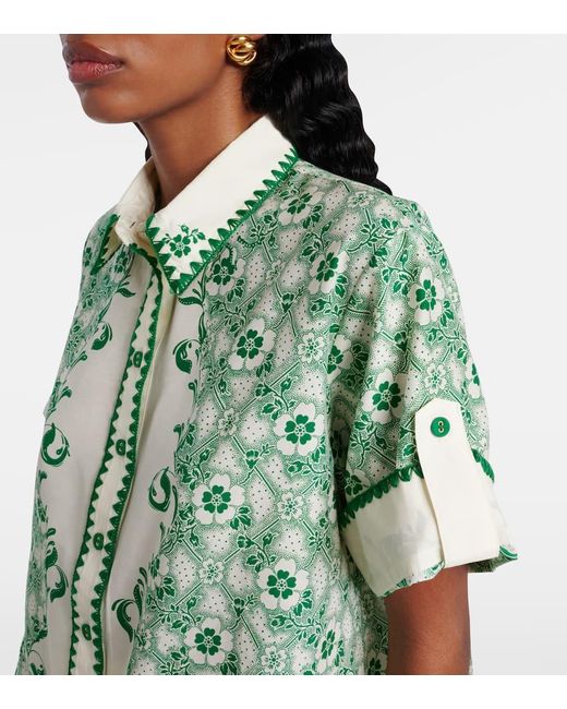 Chemise Imprimee En Coton Et Soie ALÉMAIS en coloris Green
