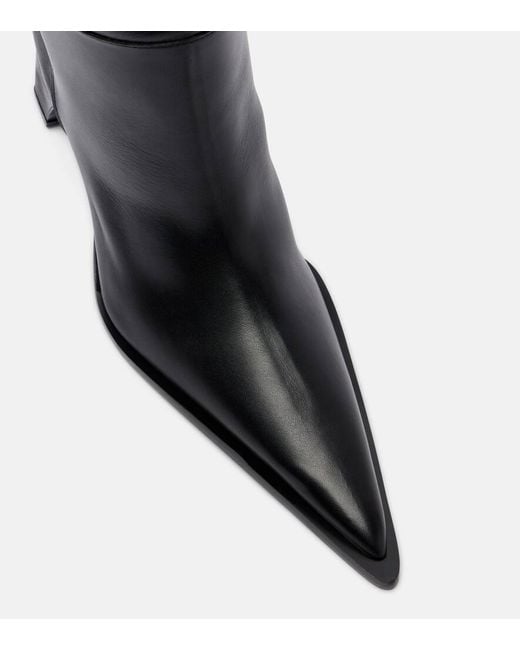 Coperni Black Bridge Leather Cowboy Boots
