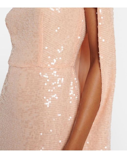 Erdem Natural Sequined Chiffon Gown