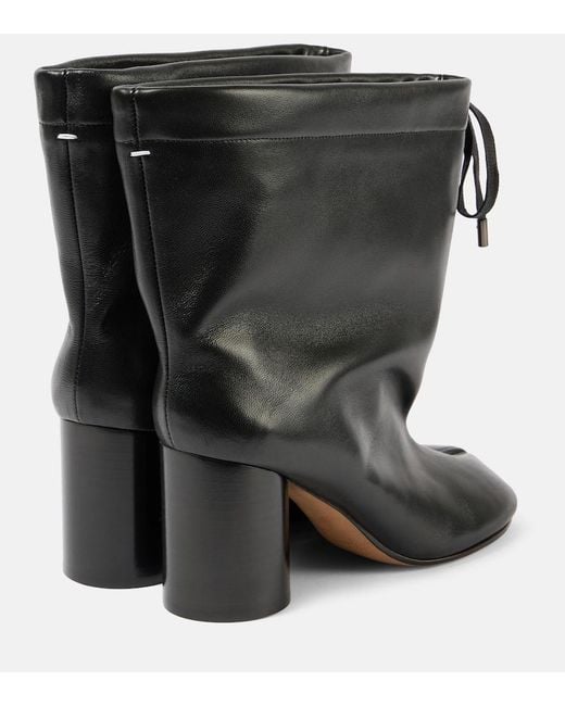 Maison Margiela Black Ankle Boots Tabi Aus Leder