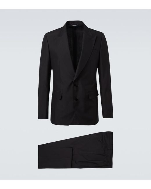 Dolce & Gabbana Black Silk Suit for men