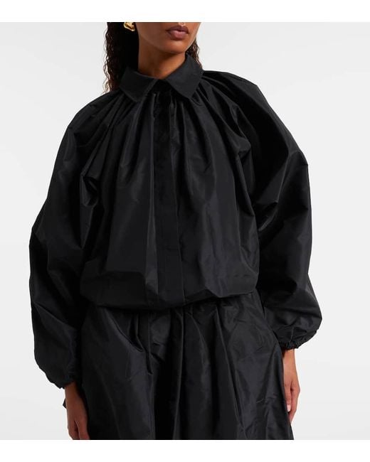 Patou Black Bubble Faille Blouse