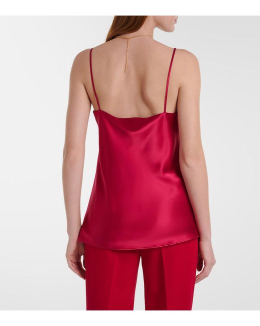 Max Mara Red Silk Satin Camisole