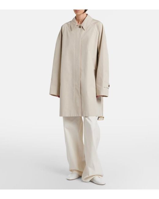 The Row White Casa Leather Slippers
