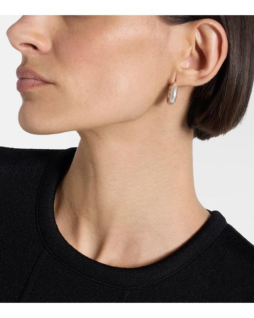 Jil Sander White Small Hoop Earrings