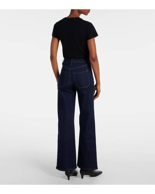 FRAME Blue Wide-Leg Jeans Le Slim Palazzo