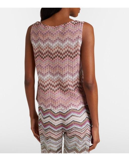 Missoni Pink Zigzag Knitted Top