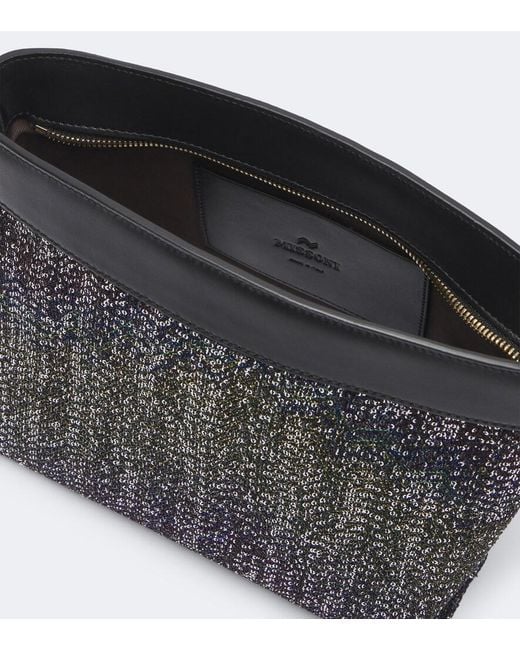 Missoni Black Sequined Leather-Trimmed Clutch