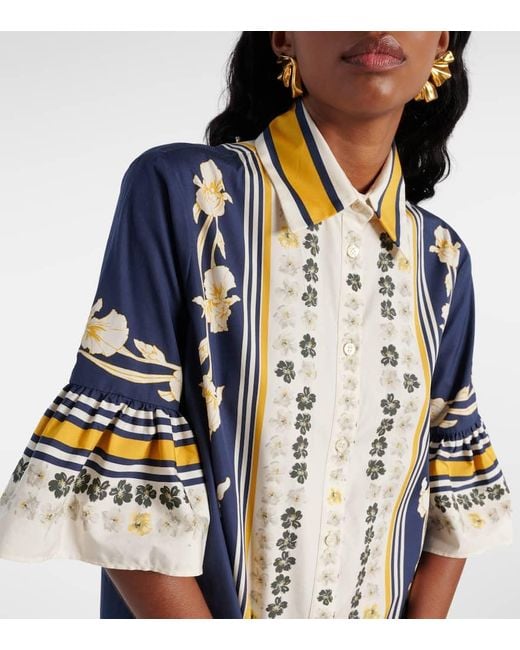 Vestido Camisero Choux En Popelin De Algodon LaDoubleJ de color Blue