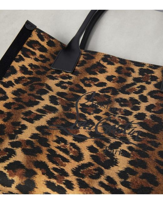 Christian Louboutin Brown Nastroloubi Large Canvas Tote Bag