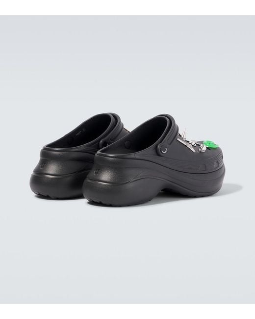 Balenciaga Black X Crocs Jibbitz Clogs for men