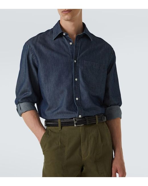 Dunhill Hemd Aus Chambray in Blue für Herren