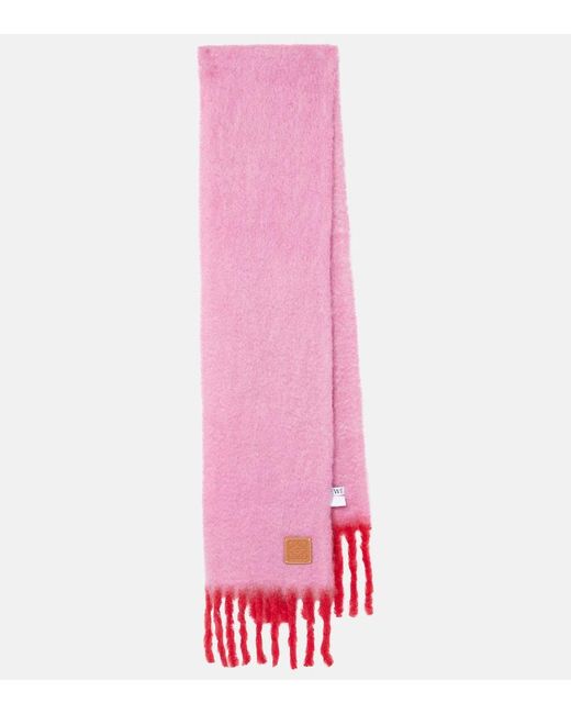 Loewe Pink Mohair-Blend Scarf