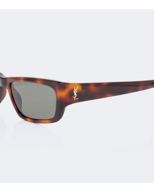 Saint Laurent Brown Jazz Rectangular Sunglasses