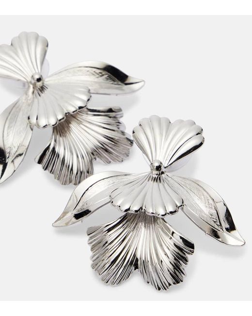 Jennifer Behr Metallic Ayla Floral Earrings