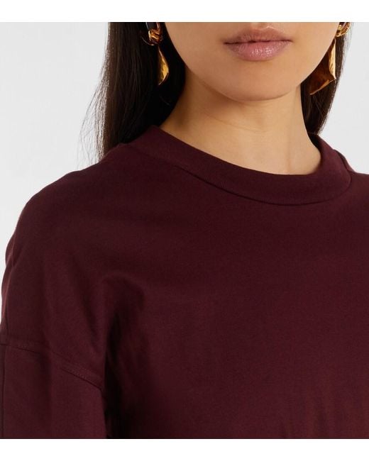 Plan C Purple Cotton Midi Dress