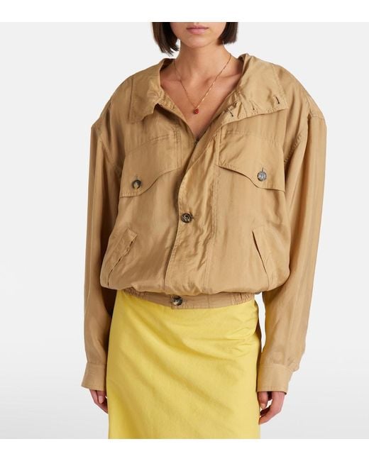 Saint Laurent Brown Oversized Blouson Jacket