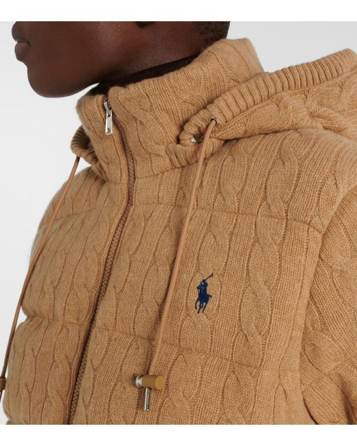 Polo Ralph Lauren Natural Wool And Cashmere Puffer Jacket